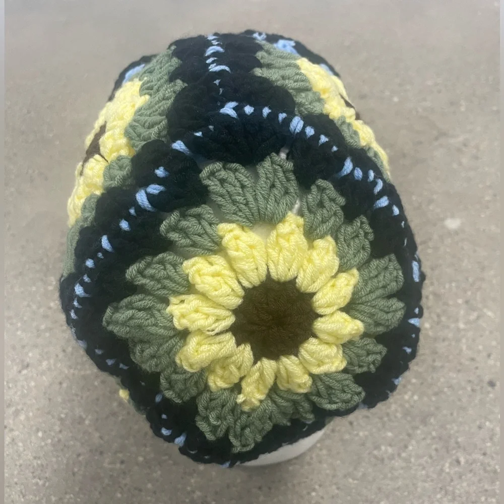 NWT Cider Crochet Sunflower Bucket Hat, stylish cap for looking cute! - Picture 11 of 14
